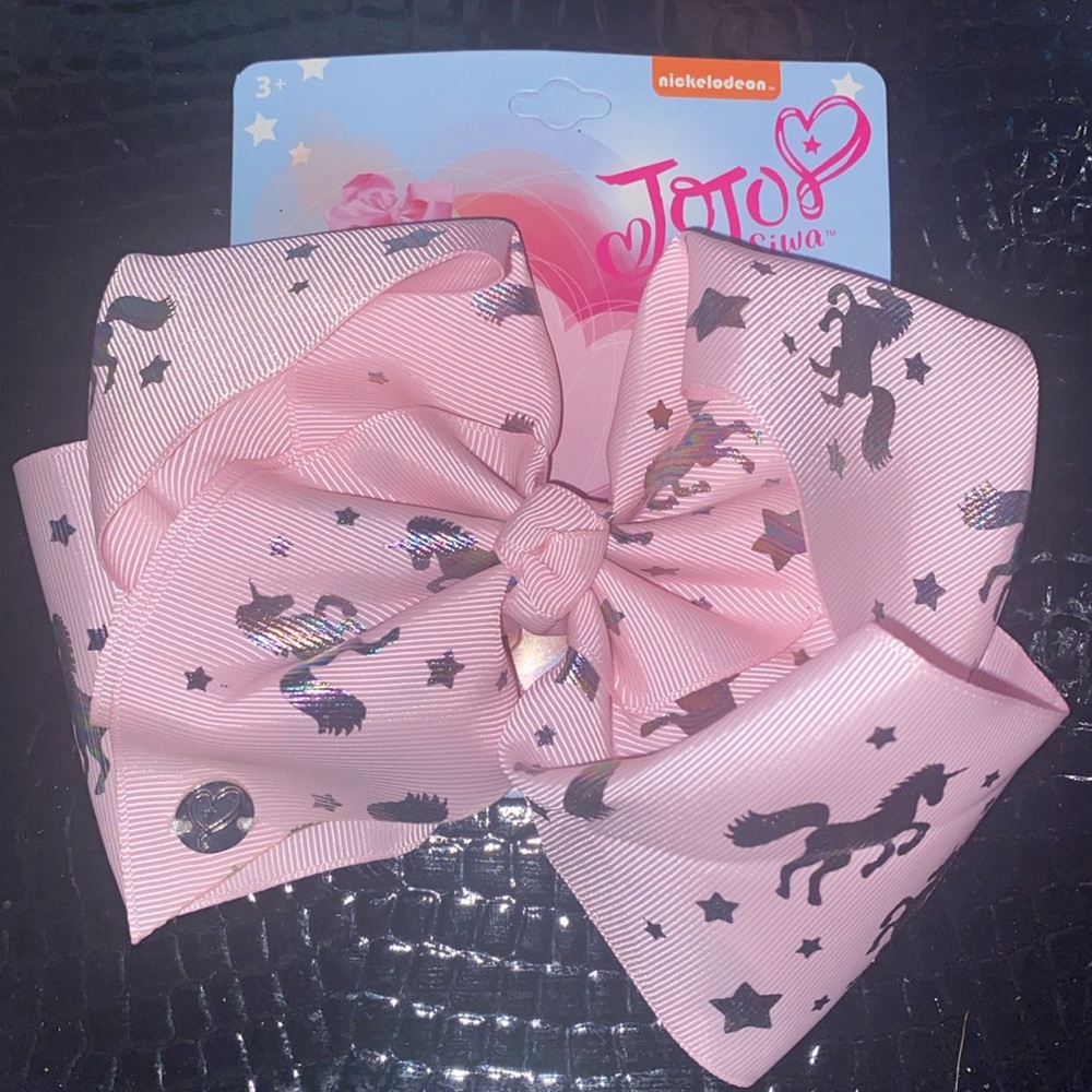 Jojo Pink Iridescent Unicorn 🦄 Signature Hair Bow